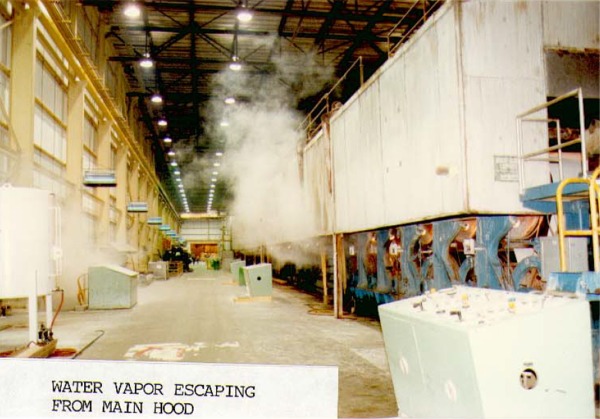 Water Vapor Escaping from Main Hood