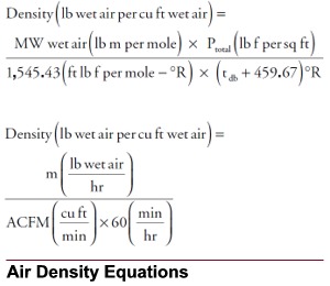 Air Density Equation