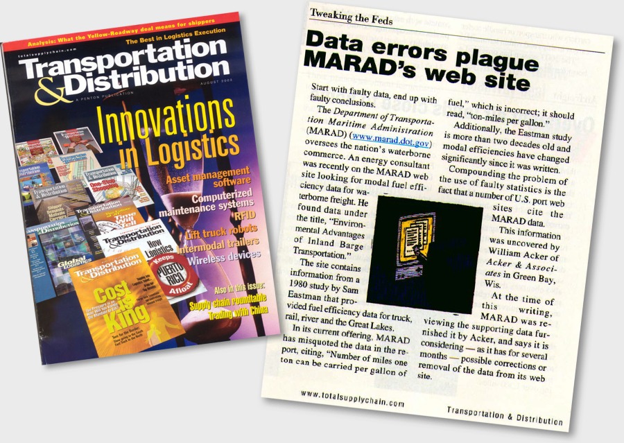 Data Errors Plague MARAD's Website